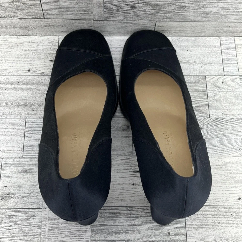 Bottega Veneta Black Blue Satin 3.5